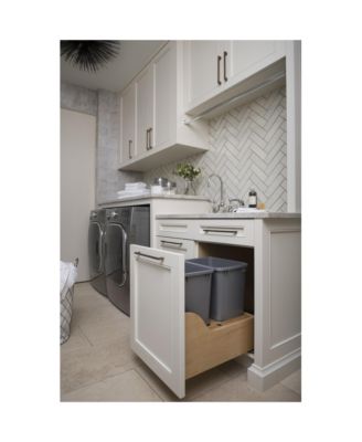 Dual Pull Out Trash Can 35 Qt w/ Soft-Close Slides, 4WCSC-1835DM-2