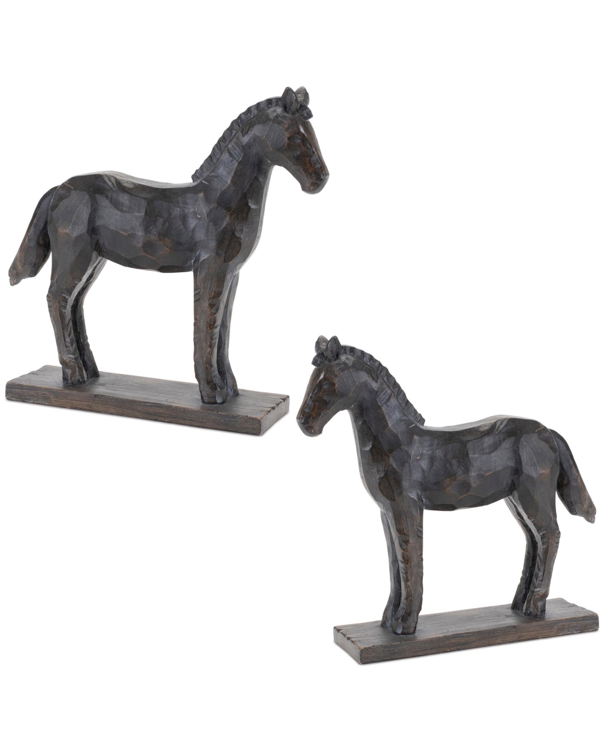 Slickblue Horse Figurine on Stand Elegant Home Decor Accent (Set of 2)