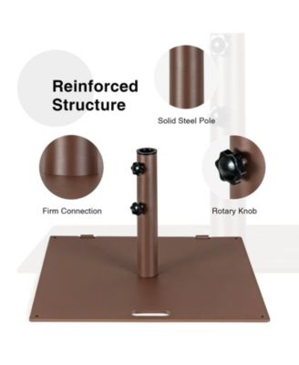 50 LBS Weighted 24 Inch Square Patio Umbrella Base