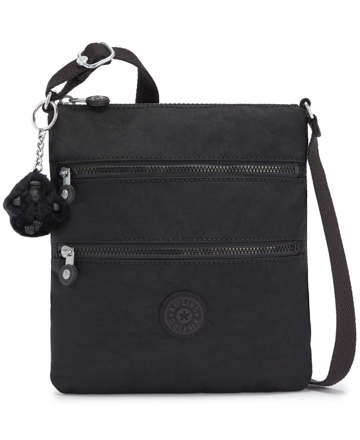 Kipling Keiko Small Crossbody Bag In Black Noir,silver