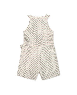 Big Girls Halter Button Front Linen Romper