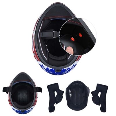 RUN-F Full Face Motorcycle Helmet Dual Visor DOT Approved L