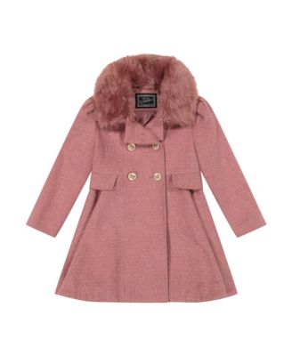 Avec Les Filles Belted Double Breasted Mid Length Coat in Natural | Lyst