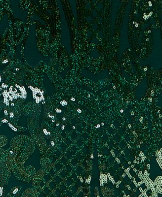 Juniors' Sequin Embellished Sleeveless Bodycon Dress