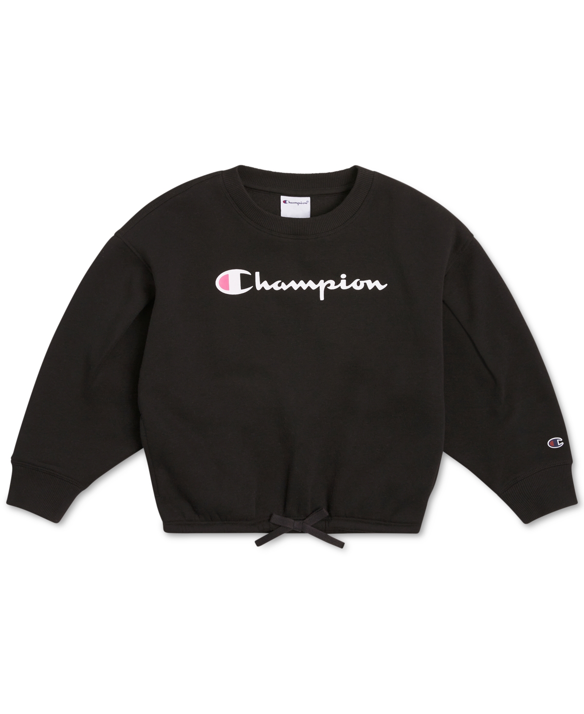 Champion Little Girls Fleece Crewneck Sweatshirt & Jogger Pants, 2 Piece Set