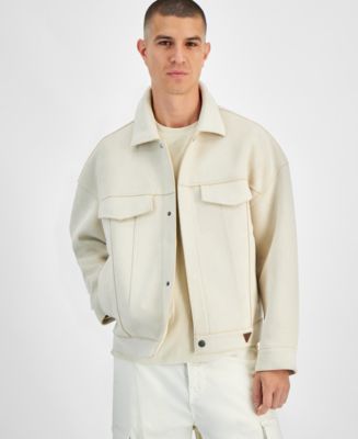 GUESS Men's Baldwin Faux-Suede Jacket - Macy's