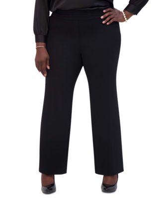 Kasper Plus Size & Women's Seamed-Waist Pull-On Pants - Macy's