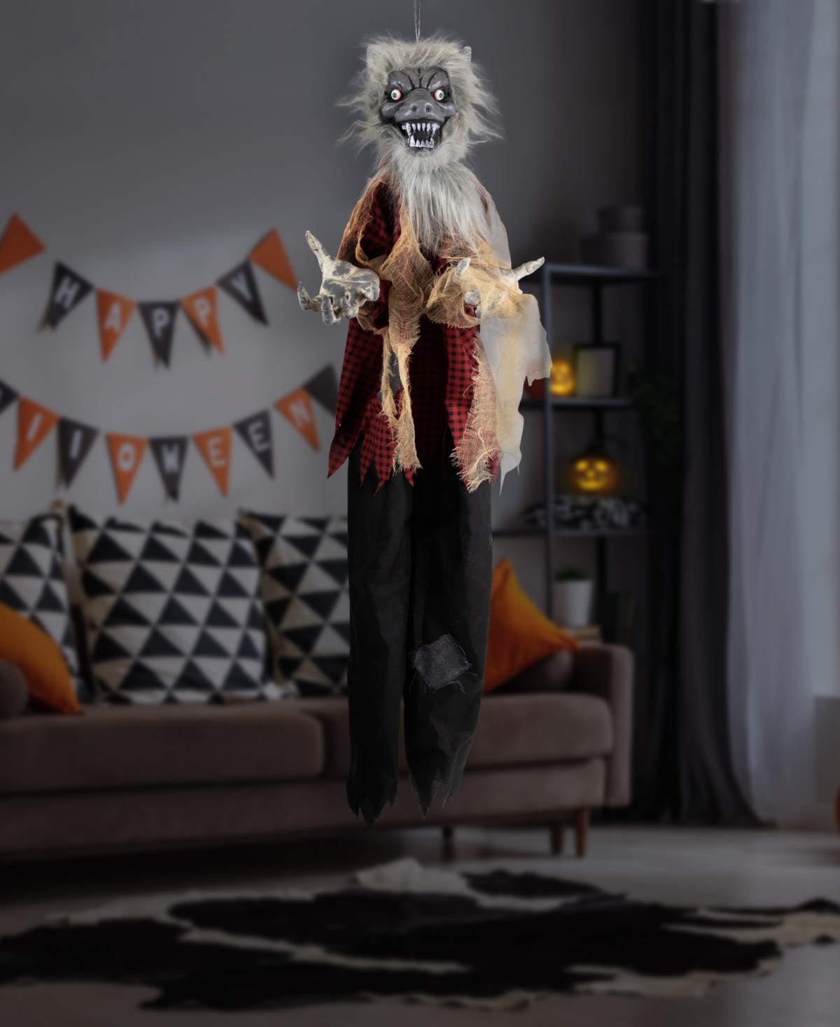 Northlight Animated Werewolf Halloween Decoration In Black