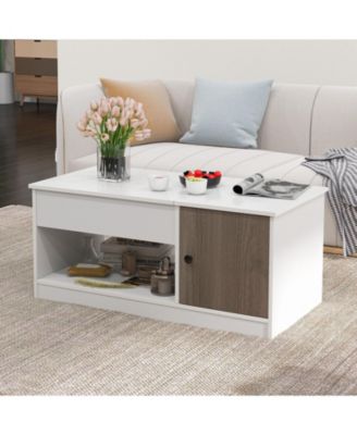 Modern Coffee Table with Lift Tabletop and Storage Compartments
