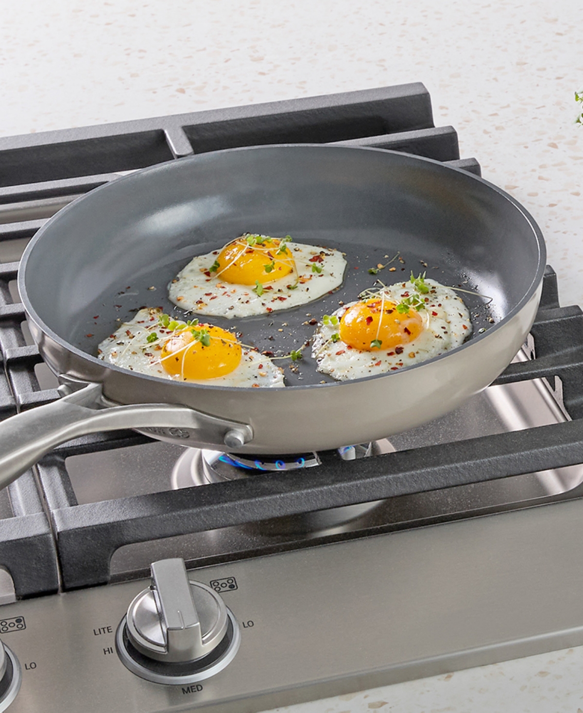 Calphalon Premier Ceramic Nonstick 8" And 10" Frying Pan Set In Mushroom Grey