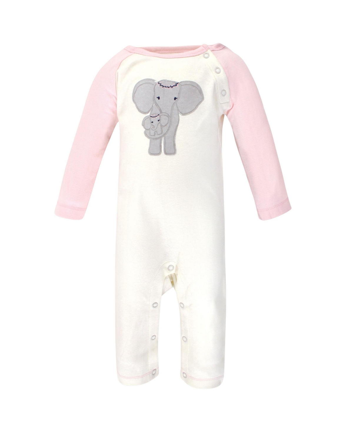Touched by Nature Baby Girls Baby Organic Cotton Coveralls 2pk Elephant