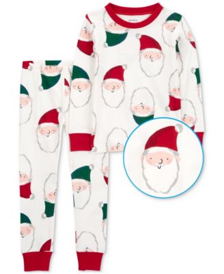 Toddler 2-Pc. Santa Face Snug-Fit Cotton Pajamas