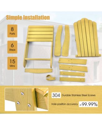 Weather Resistant HIPS Outdoor Adirondack Chair with Cup Holder