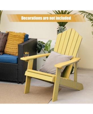 Weather Resistant HIPS Outdoor Adirondack Chair with Cup Holder