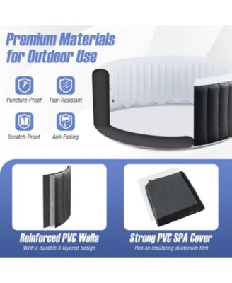 70 Inches Round SPA Pool Hottub with 110/130 Air Jets Electric Heater Pump