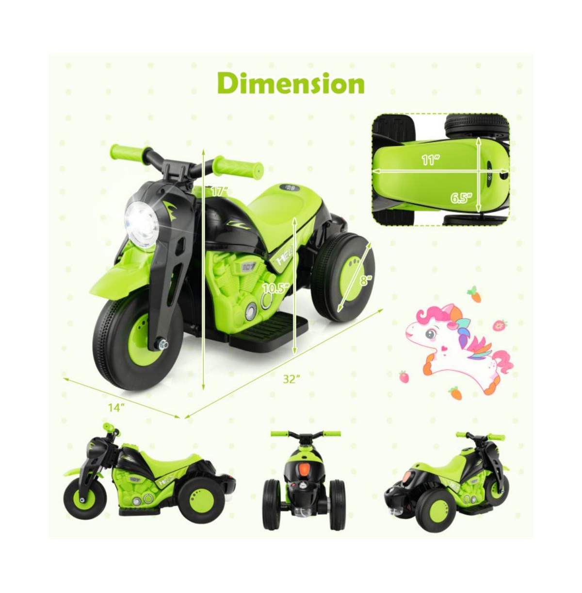 Vebreda 6V Kids Electric Ride on Motorcycle with Bubble Maker and Music