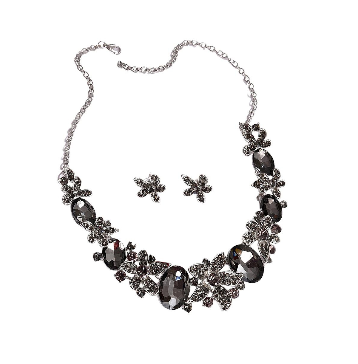 Sohi Women's Flora Jewellery Set In Black