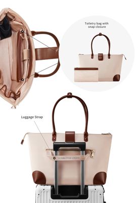 Women's Tote Nylon Top Zip Large Lifestyle Bag Eve Victoria Hyde