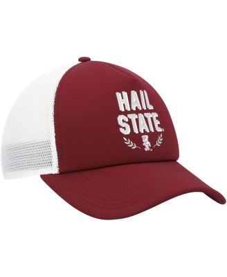Men's Maroon Mississippi State Bulldogs Phrase Foam Front Trucker Adjustable Hat