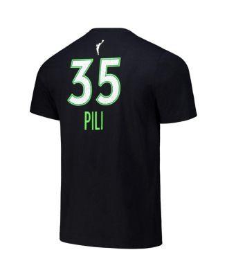Men's and Women's Alissa Pili Black Minnesota Lynx 2024 WNBA Draft Name Number T-Shirt