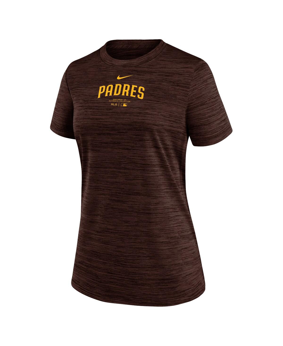 Nike Women's Brown San Diego Padres Authentic Collection Velocity Performance T-shirt In Brown