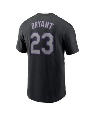 Men's Kris Bryant Black Colorado Rockies Fuse Name Number T-Shirt