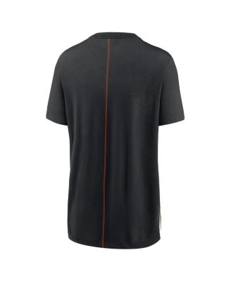 Women's Cream/Black Cincinnati Bengals Wordmark Tri-Blend T-Shirt