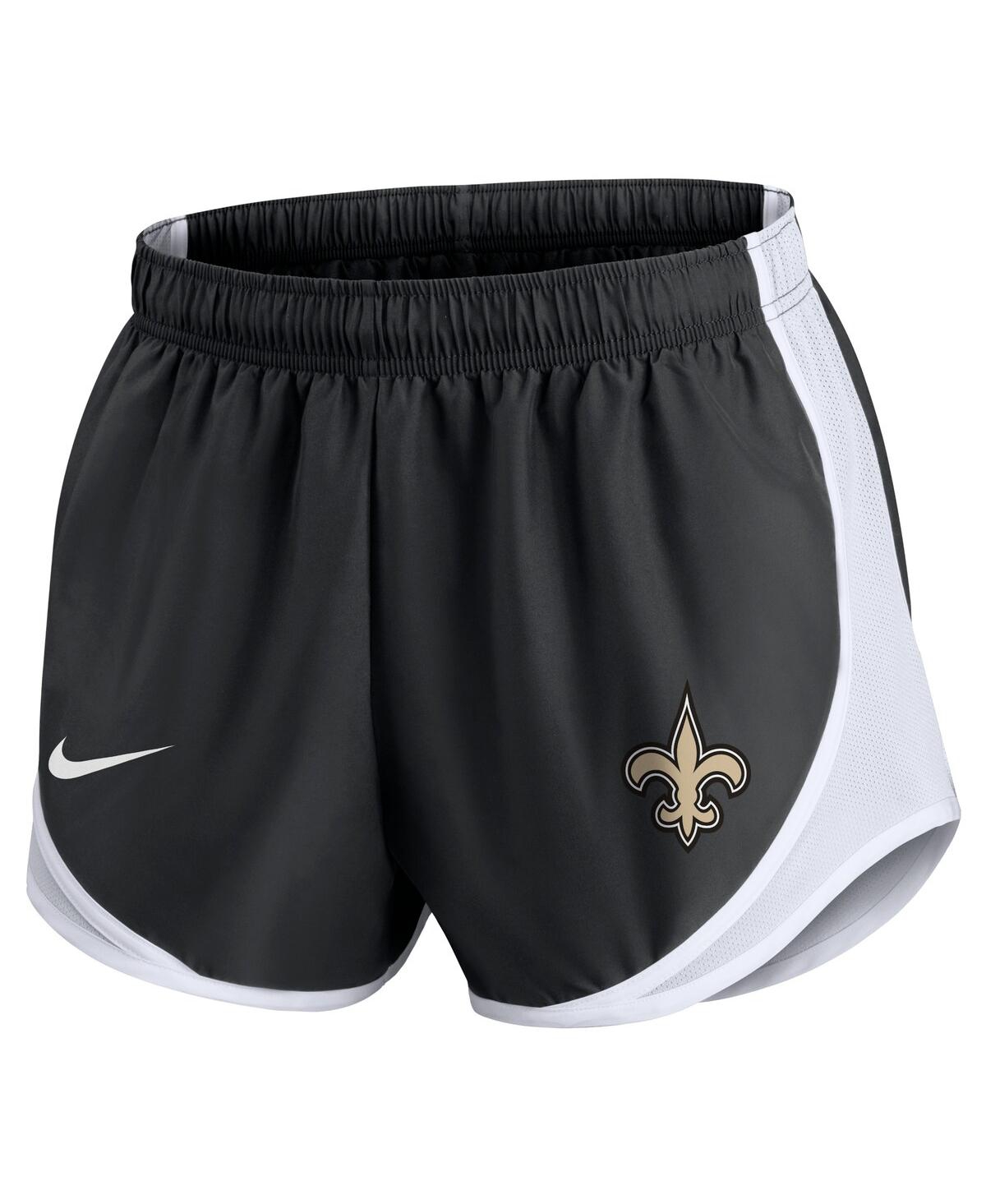 Nike New Orleans Saints Tempo  Women's Dri-fit Nfl Shorts In Black,white