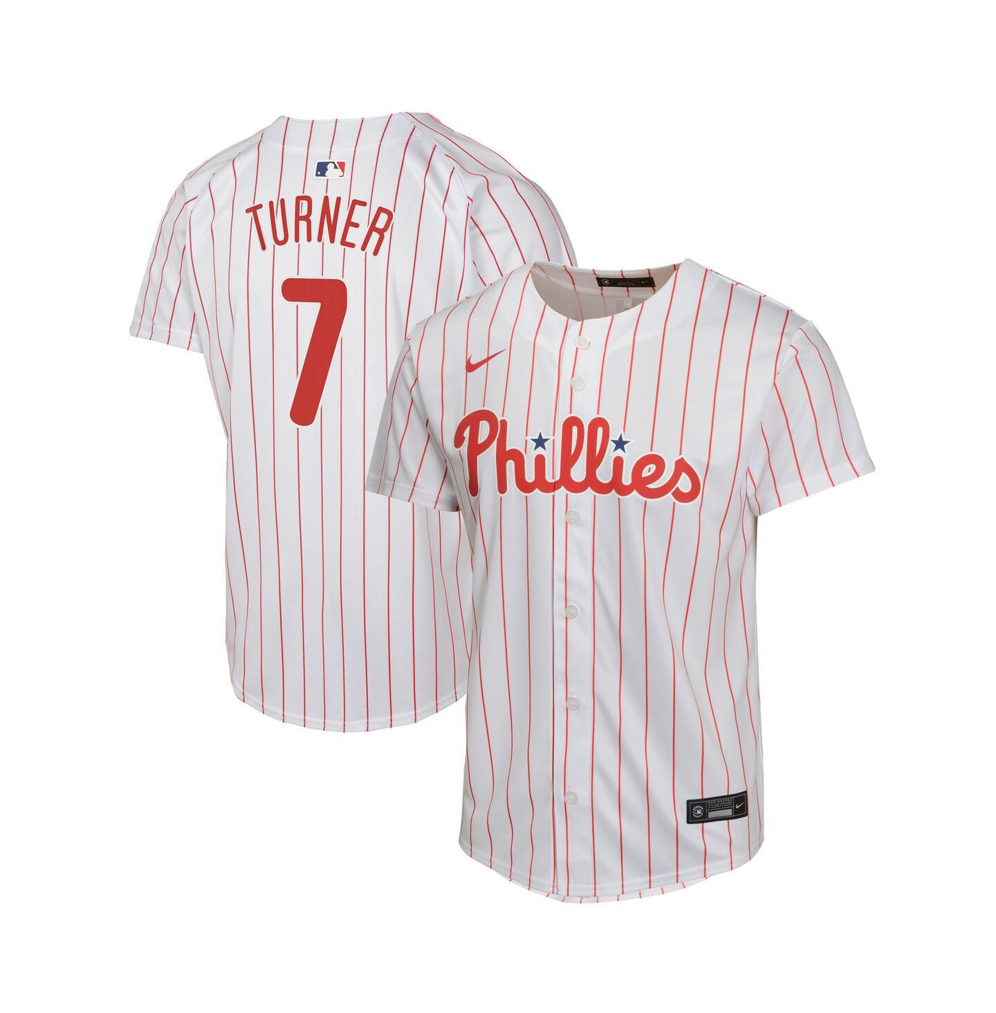 Детский топ Nike Trea Turner White Philadelphia Phillies Home Game Player Jersey — фото 1