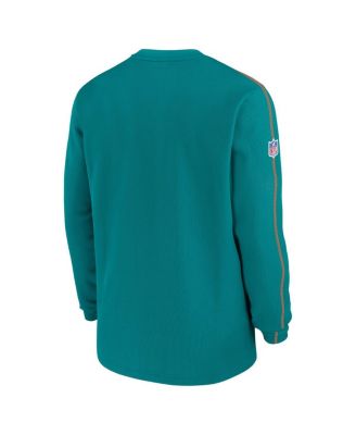Men's Aqua Miami Dolphins Alternate Logo Coach Long Sleeve T-Shirt