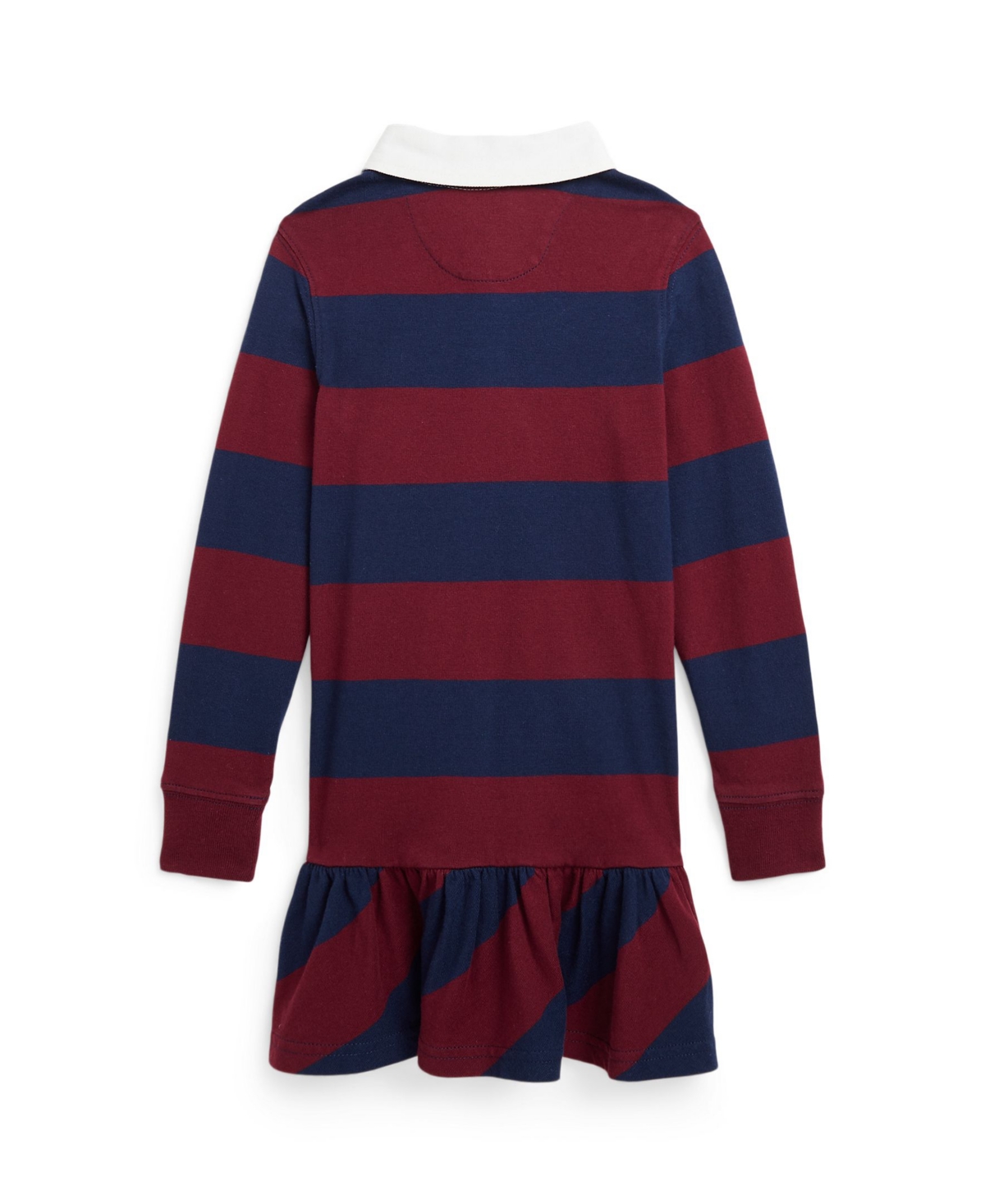 Polo Ralph Lauren Toddler And Little Girls Striped Cotton Jersey Rugby Dress - Cruise Navy with Red Carpet With Yellow