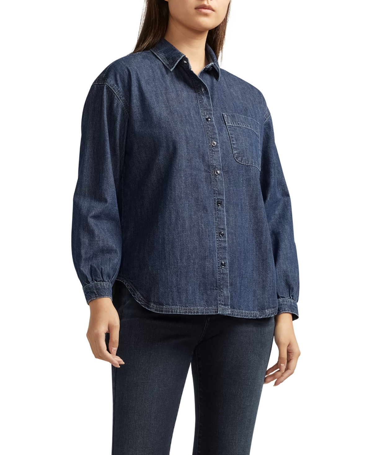 Women's Relaxed Button-Down Shirt - Galerie Blue