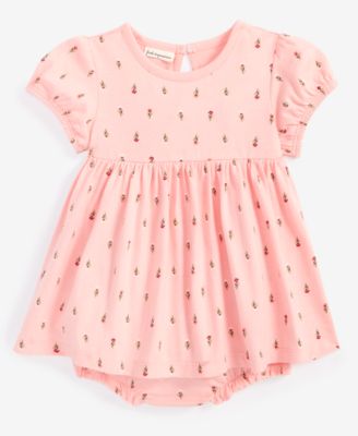 First Impressions - Baby Girls Felicity Fields Cotton Printed Skirted Sunsuit