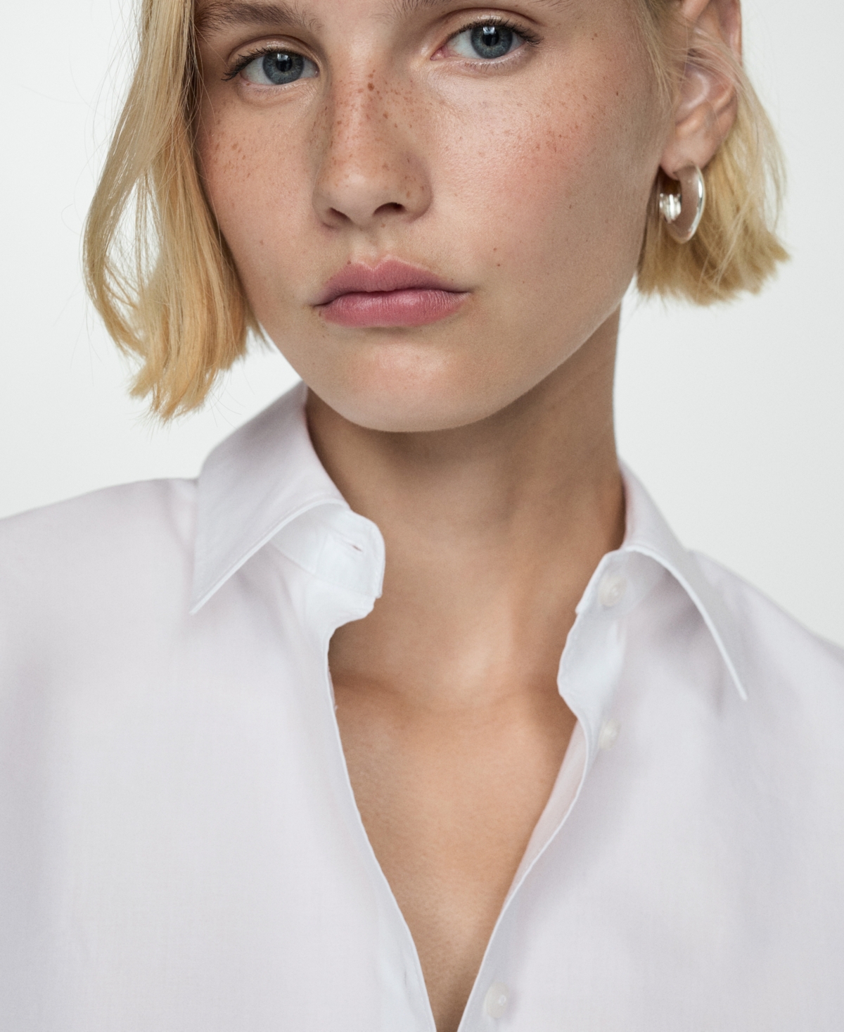 Mango Oversize Cotton Button-up Shirt In Off White