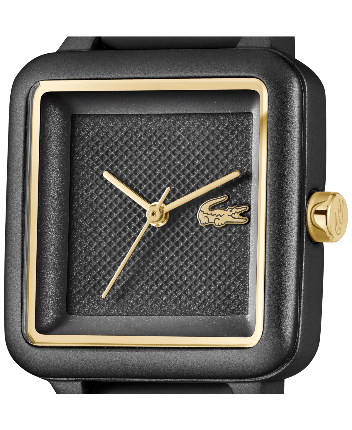 LACOSTE WOMEN'S LACOSTE 12.12 FLOW BLACK SILICONE STRAP WATCH 26MM 