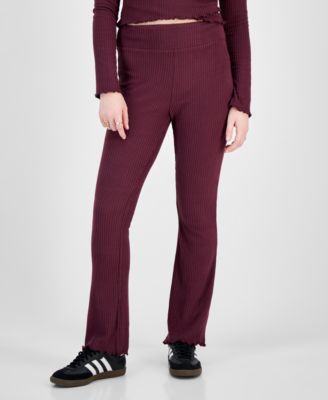 Planet Heart - Juniors' Rib-Knit Flare Leggings