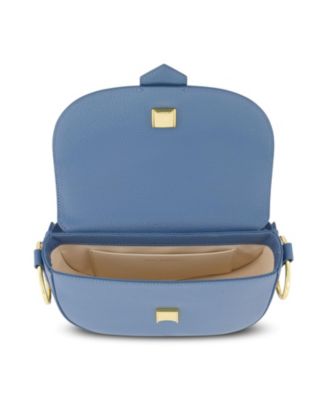 Gold Plated Hardware Grain Leather Saddle Bag