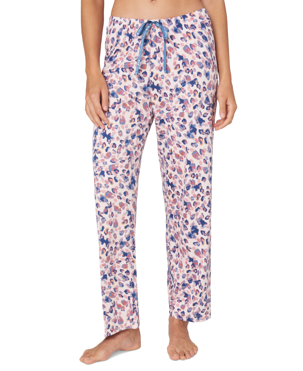 Women's Leo Swirl Printed High-Rise Pajama Pants - Rose QUartz