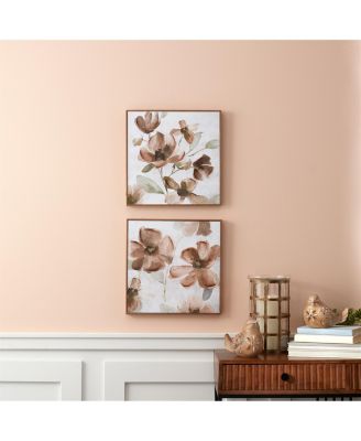 Floral Block for Charming Home Decor and Stylish Accents (Set of 2)