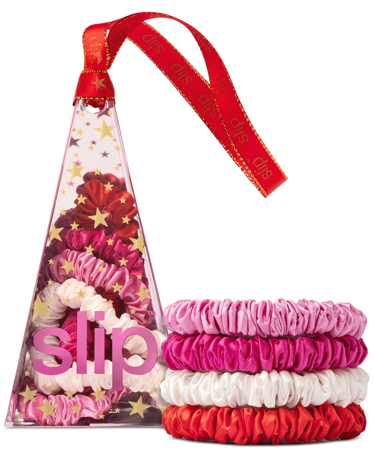 Slip 4-pc. Pure Silk Skinny Scrunchie Ornament Set In Aggie