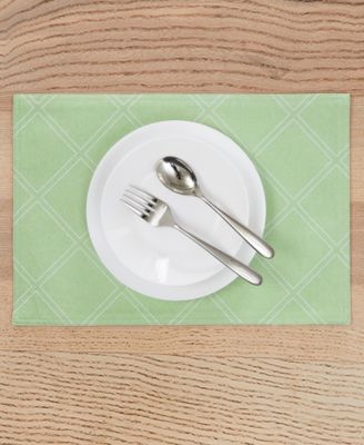Harbor Trellis Water-Resistant Indoor and Outdoor Placemats, Set of 4, 13" x 19"