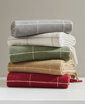 Charter Club - Windowpane Throw, 50" x 60"