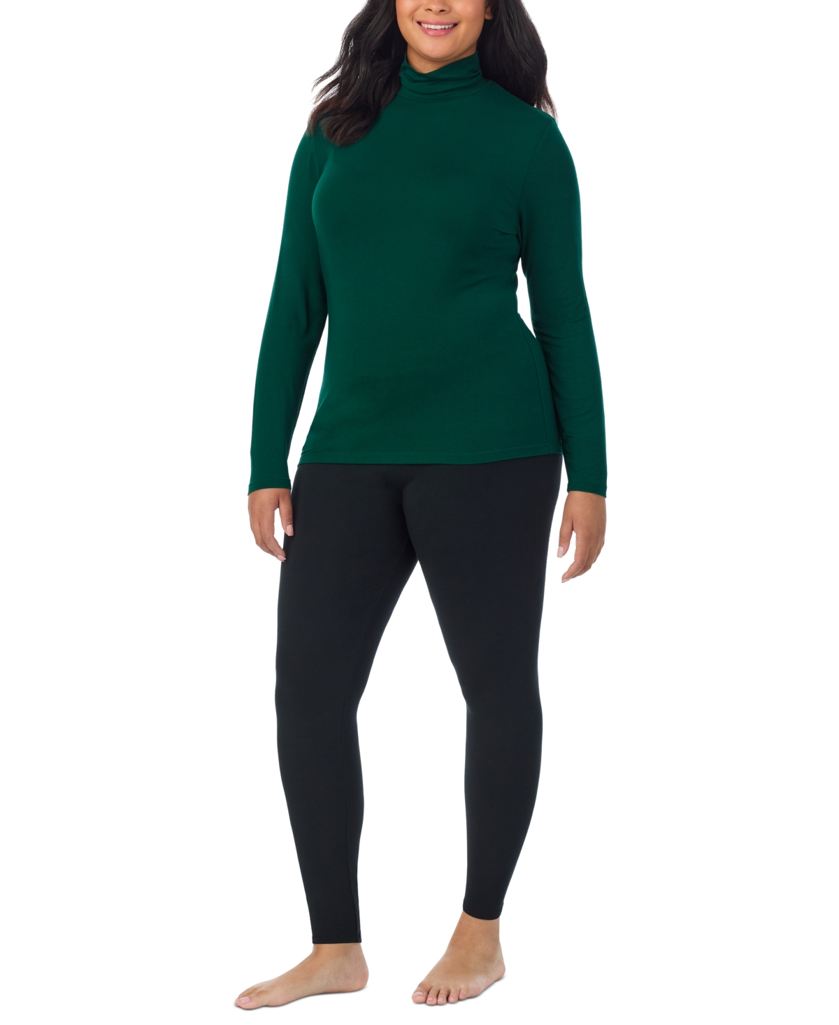 Cuddl Duds Plus Size Softwear Long-Sleeve Turtleneck Top