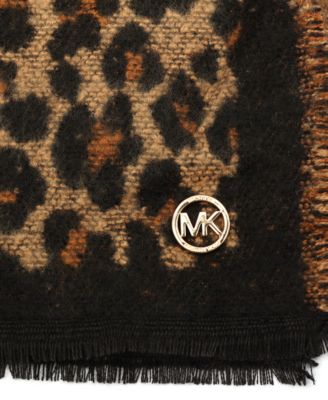 Women's Boucl&eacute; Leopard-Print Scarf