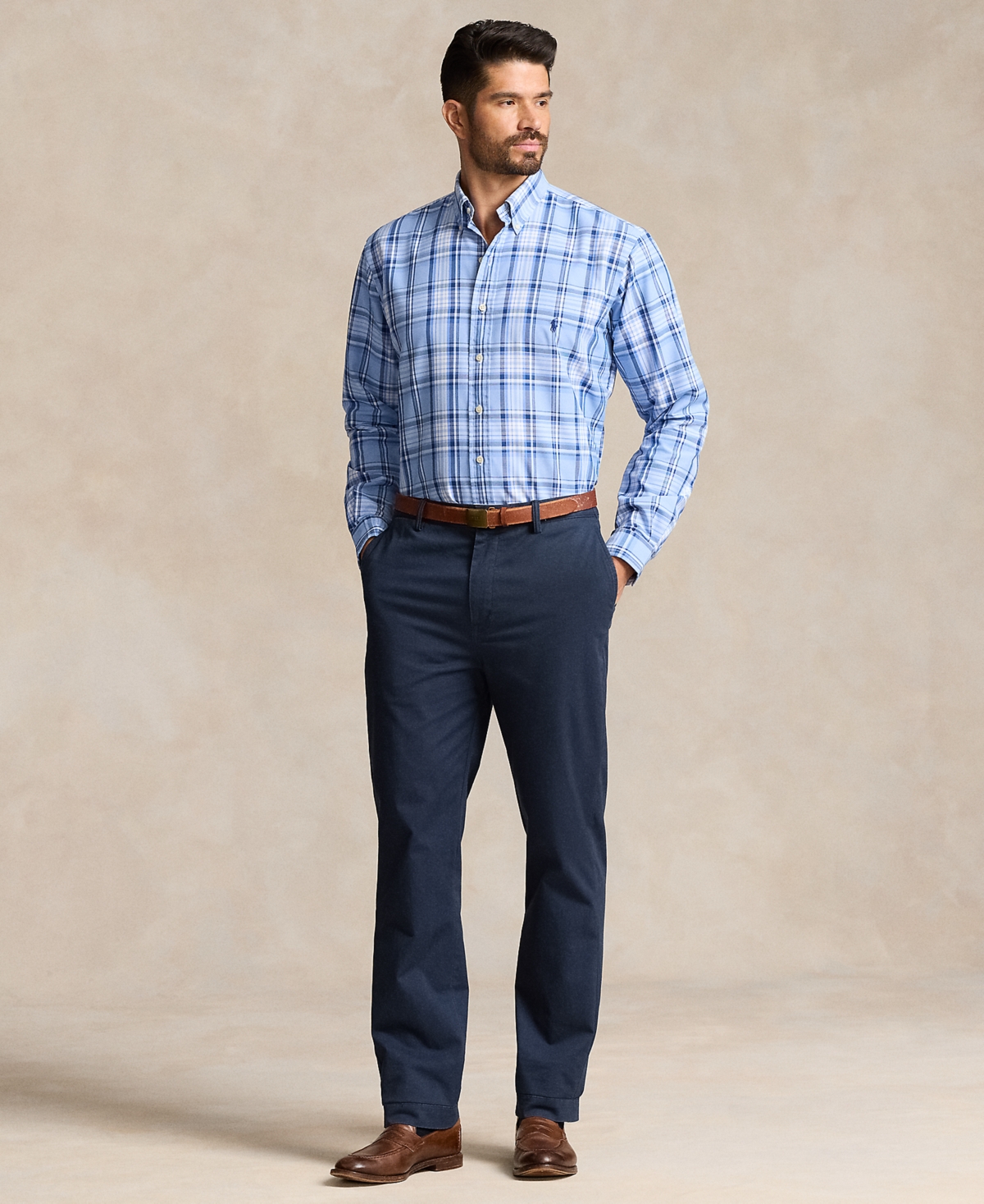 Polo Ralph Lauren Men's Big & Tall Plaid Oxford Shirt