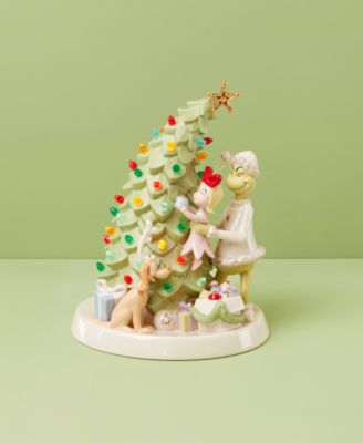 Grinch Decorates the Christmas Tree LED Figurine