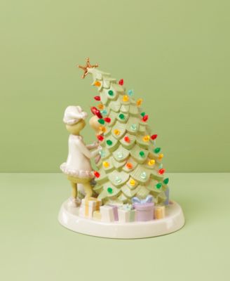 Grinch Decorates the Christmas Tree LED Figurine