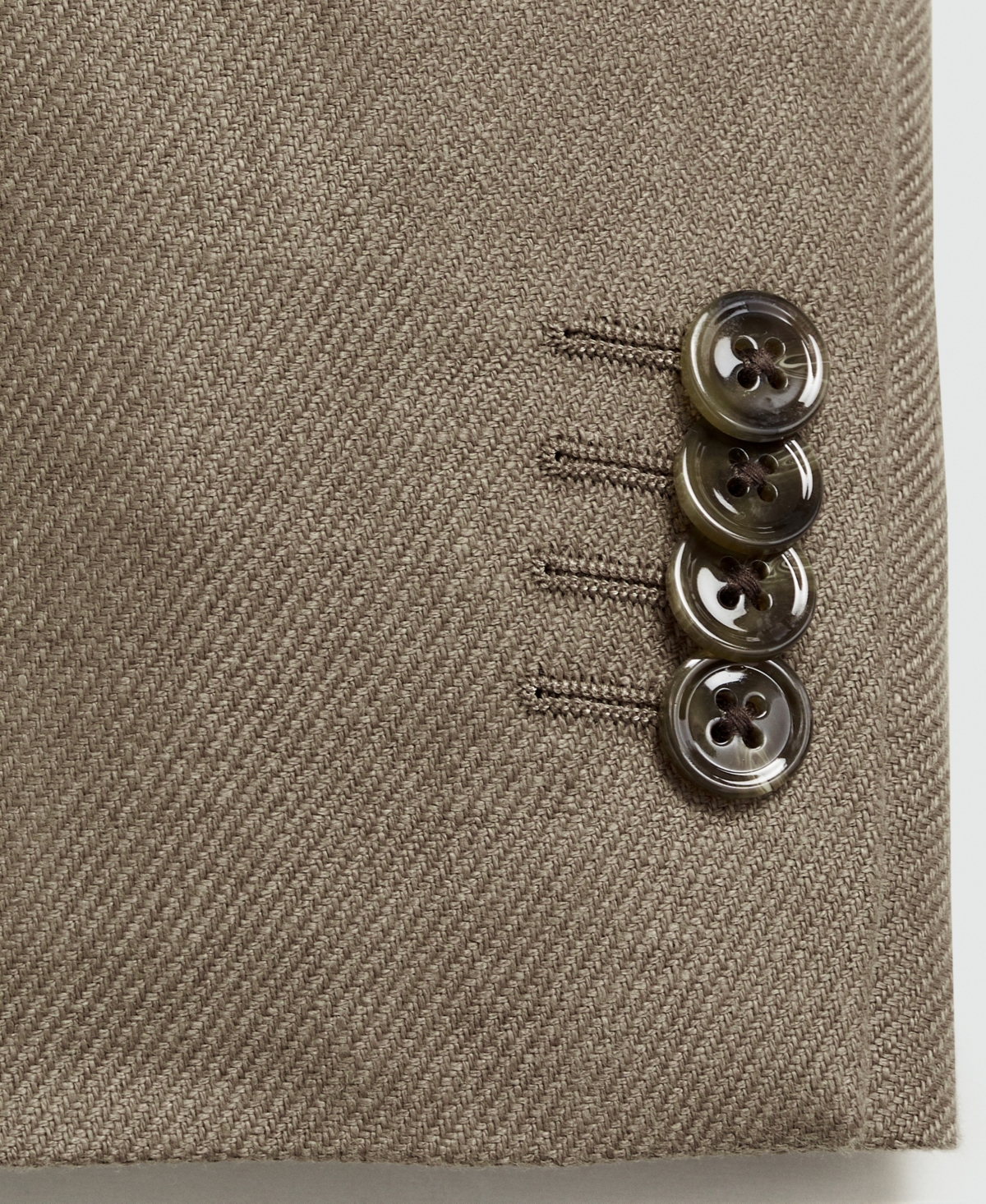 Mango Men's Linen Suit Blazer In Khaki