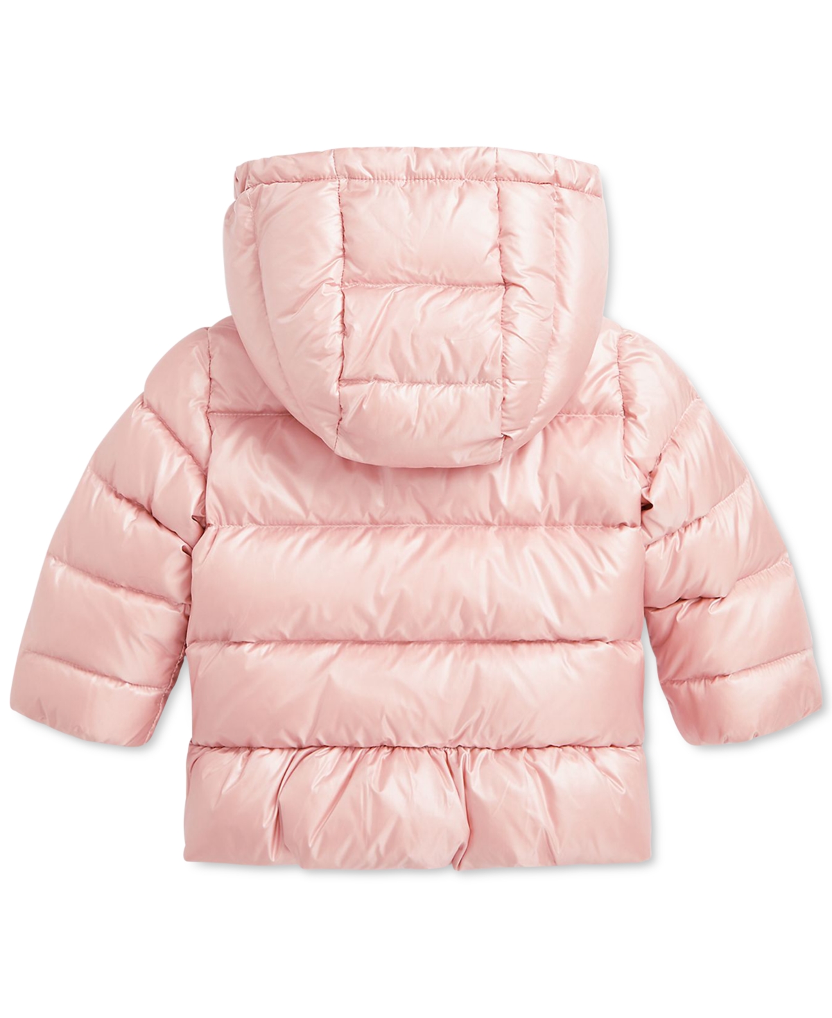 Polo Ralph Lauren Baby Metallic Peplum Bomber Coat In Pink