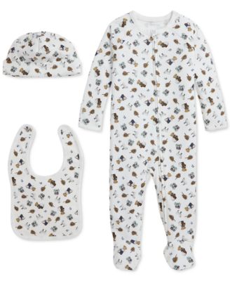 Polo Ralph Lauren familiar Bebe 男児セット Polo Ralph Lauren Baby Boys Cotton Polo Bear Boxed Gift Set - Macy's